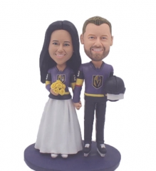 Custom Couple Bobbleheads Vegas Golden Knights ice hockey