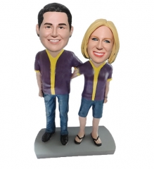 Customized Bobbleheads Sports Fan Couple