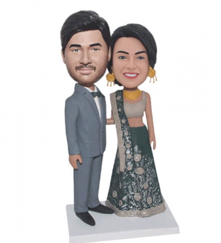 Custom Wedding Bobbleheads Indian Bride