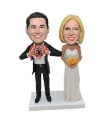 Personalized Bobbleheads with Spiderman Groom