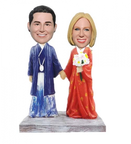 Wedding Bobbleheads Japanese Kimono