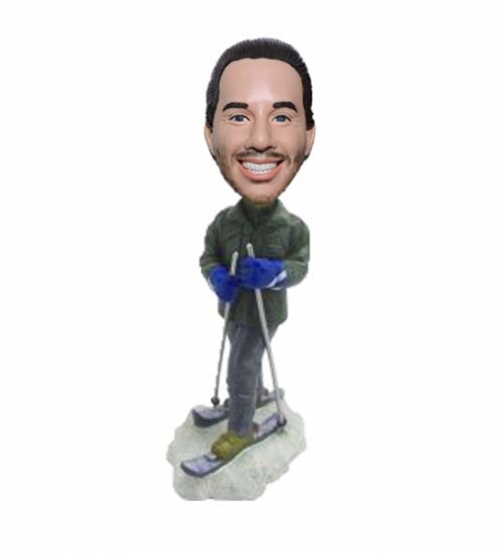 Personalized Skiing Bobblehead