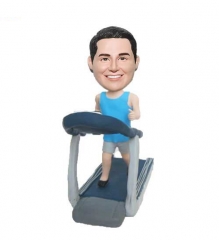 Bobblehead on treadmill