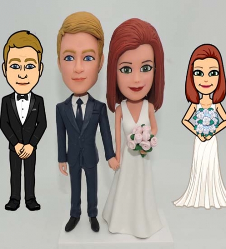 Custom Cake Topper Bobbleheads Bitmoji