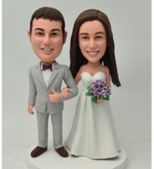 Bride and Groom cake topper