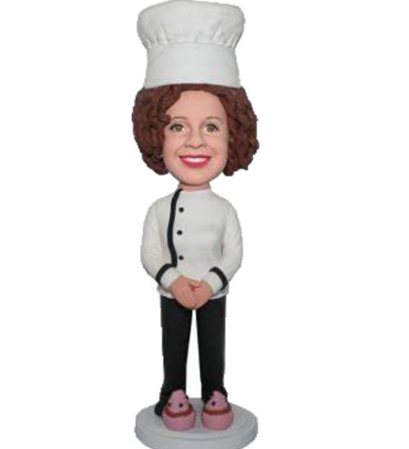 Custom Female Chef Baker Bobblehead