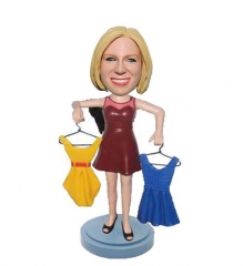 Custom Bobblehead for dress designer