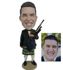 Custom Bagpiper Bobblehead