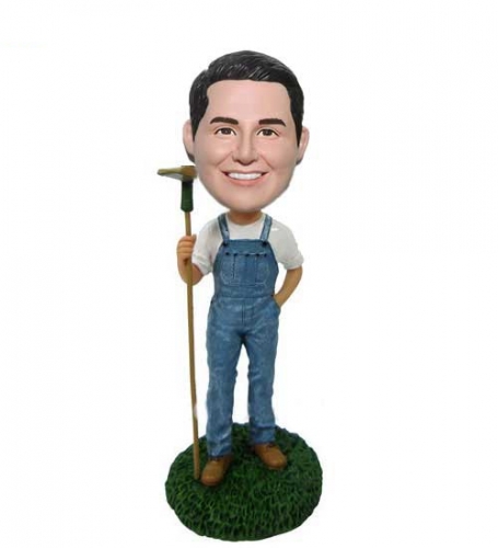 Bobble head gifts Farmer with pitchfork Rancher