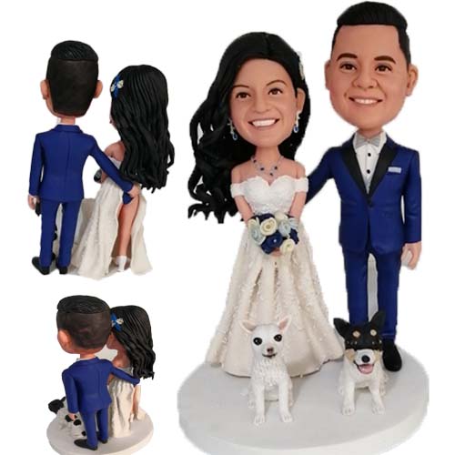 2021 custom wedding bobbleheads cake toppers