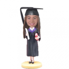 Custom Graduation Bubblehead with Diploma and Book