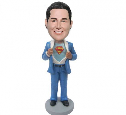 Personalized Superman bobblehead
