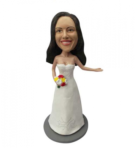 Custom Bride Bobble head Doll