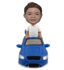 Kid in car bobblehead gift