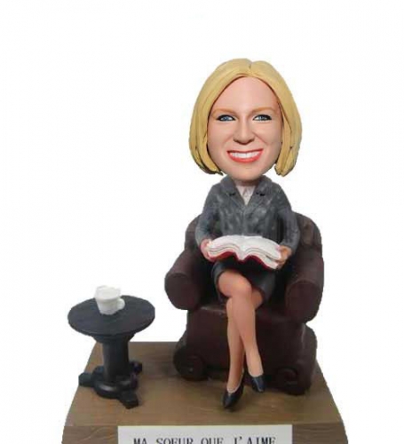 Personalized female bobblehead