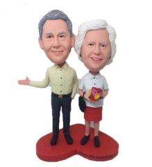 Custom Couple bobbleheads gift for anniversary