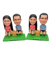 One pair best couple bobblehead dolls