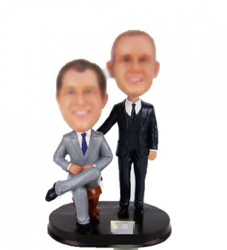 Custom gay same sex couple wedding bobbleheads