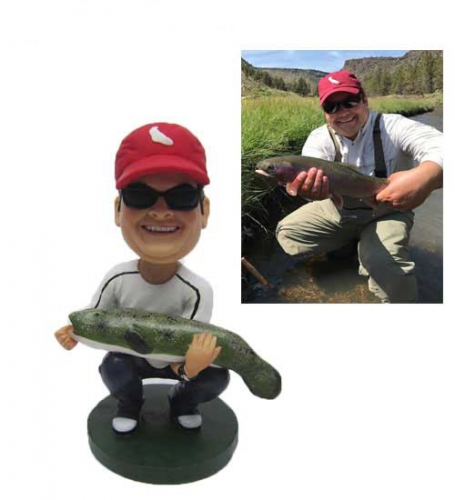 Custom Bobblehead fishing from picture