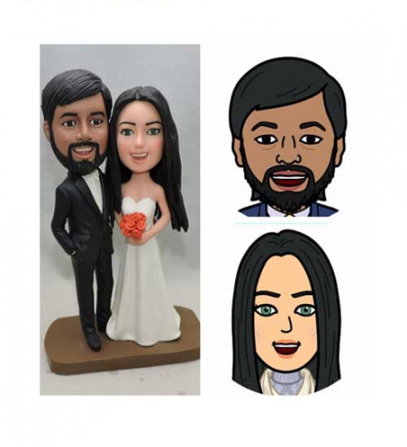 Bitmoji wedding bobbleheads