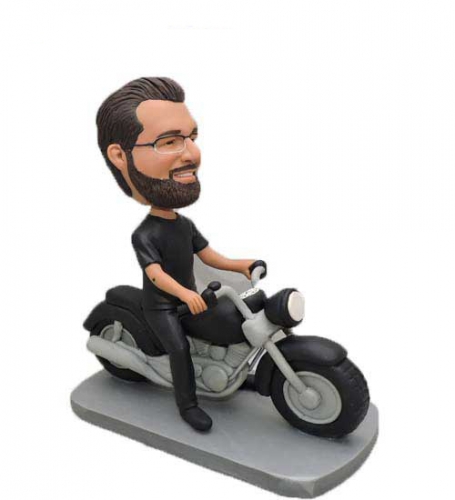 Man on Motorcycle bobblehead