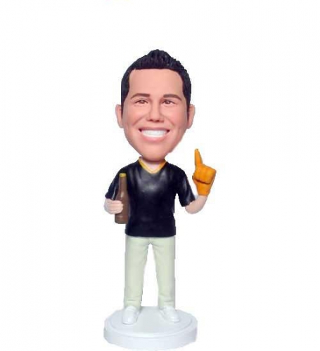 Customized Bobblehead Sports fans with Beer