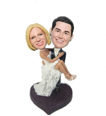 Groom Carrying Bride Bobbleheads
