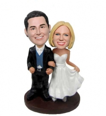 Design your own wedding bobbleheads cake topper