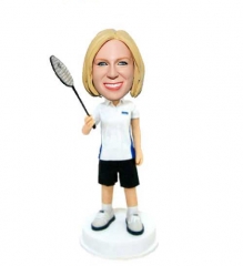 Badminton Player Custom Bobblehead