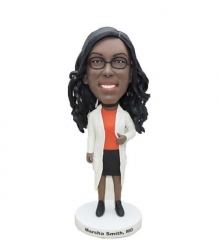 Custom scientist bobblehead with glasses