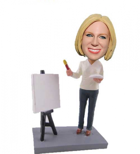 Bobble Head Teacher Painter Artist