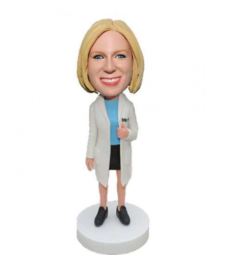 Personalized doctor bobblehead female