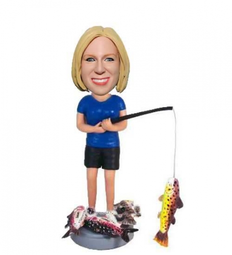 Personalized Bobblehead fishing