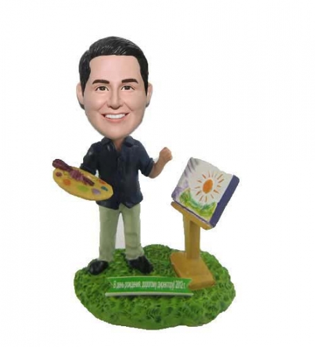 Custom artist teacher painter bobbleheads