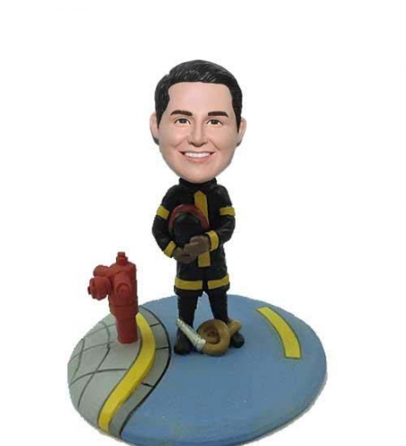 Firefighter custom bobblehead