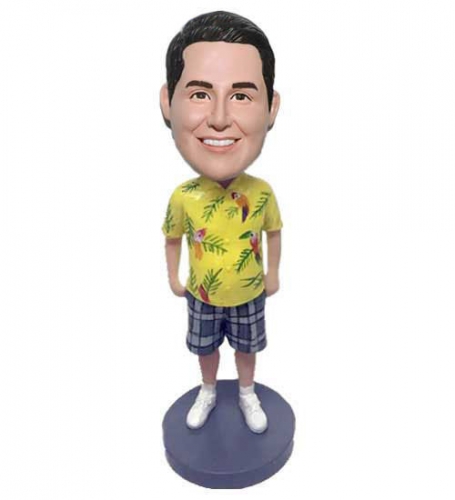 Custom hawaiian bobble head