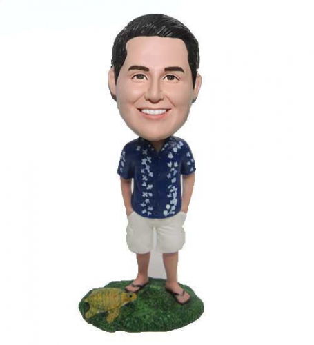 Custom hawaiian bobble head