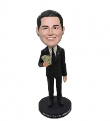 Bobbleheads with dollar