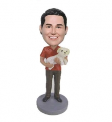 Bobblehead with pet dog