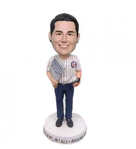 Custom Chicago Cubs bobblehead fan