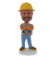 Personalized handyman repairman bobblehead cute