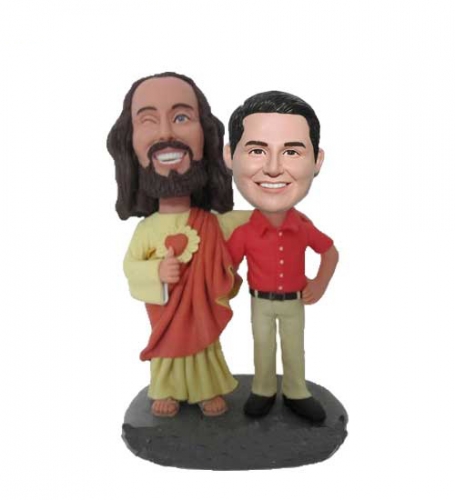 Personalised bobble heads Jesus and me