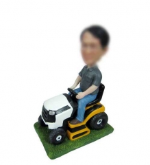 Bubblehead with Mower mowing grass cutting landscaper