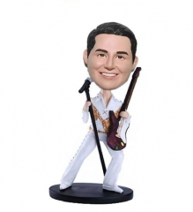 Personalized Bobblehead playing guitar