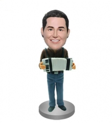 Customized bobblehead accordion player