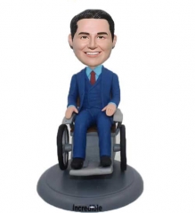 Custom bobblehead in wheelchair