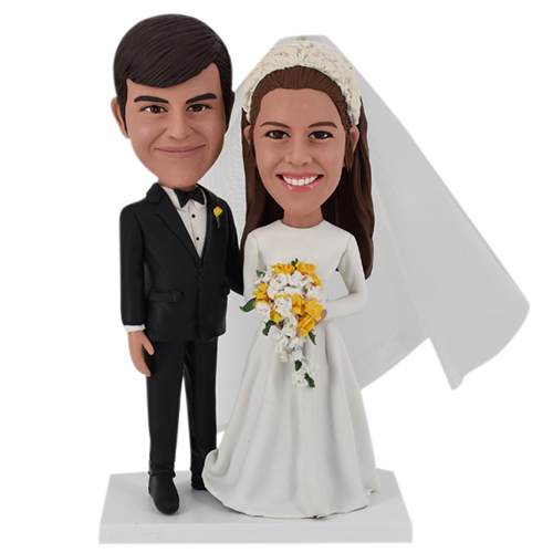 Vintage custom wedding bobbleheads