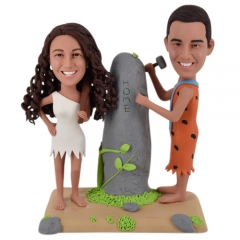 Wedding bobbleheads Flintstones