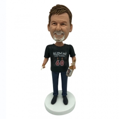 Custom bobbleheads with cigar and beer