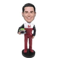 Custom bobbleheads race car driver